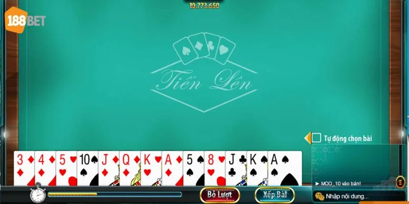 Cách chơi tiến lên miền Nam được nhiều bet thủ quan tâm tại 188Bet